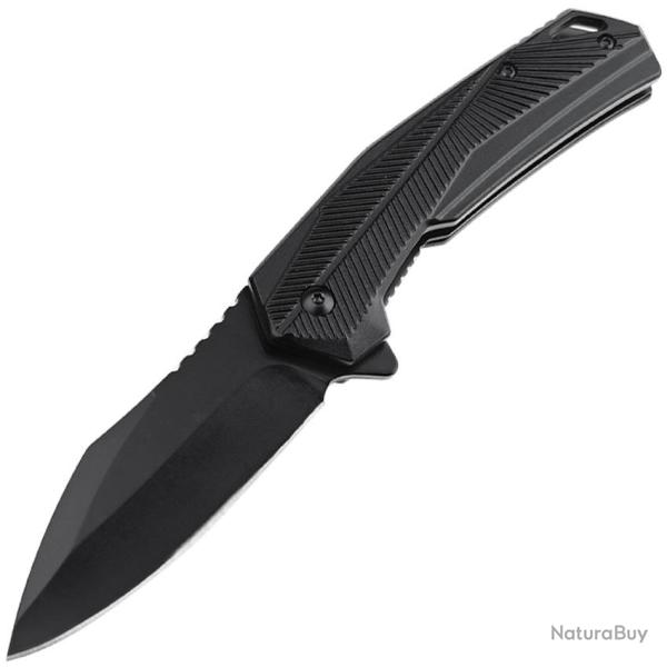 Couteau Pliant Tac Force A/O Lame Acier 3Cr13MoV Manche Aluminium Noir Linerlock TF2018BK
