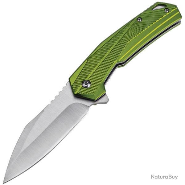 Couteau Pliant Tac Force A/O Lame Acier 3Cr13MoV Manche Aluminium Vert Linerlock TF2018GN