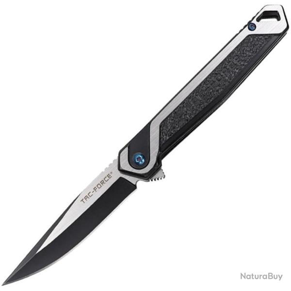 Couteau Pliant Tac Force A/O Lame Acier 3Cr13MoV Manche Inox Bicolore Framelock TF2019BS