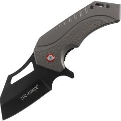 Couteau Pliant Tac Force A/O Lame Acier 3Cr13MoV Manche Aluminium Gris Linerlock TF2020GY