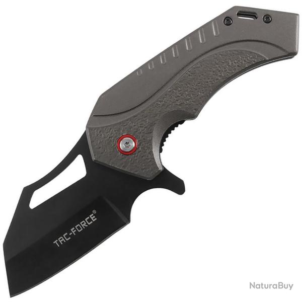 Couteau Pliant Tac Force A/O Lame Acier 3Cr13MoV Manche Aluminium Gris Linerlock TF2020GY