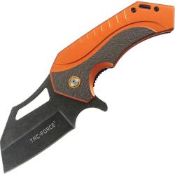 Couteau Pliant Tac Force A/O Lame Acier 3Cr13MoV Manche Aluminium Noir et Orange Linerlock TF2020OR