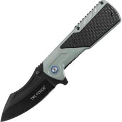 Couteau Pliant Tac Force A/O Lame Acier 3Cr13MoV Manche Aluminium et Acrylique Gris et Noir TF2022GY