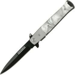 Couteau Pliant Tac Force A/O Lame Acier 3Cr13 Spear Point Manche Acrylique Blanc Linerlock TF428P