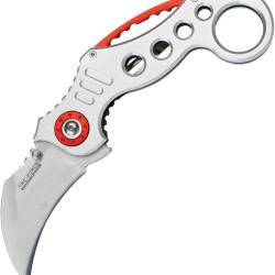 Couteau Pliant Tac Force A/O Lame Acier 3Cr13 Manche Aluminium Rouge et Gris Linerlock TF578S