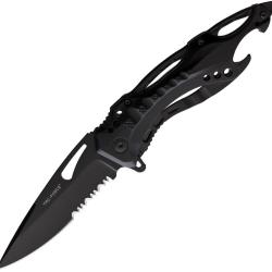 Couteau Pliant Tac Force A/O Lame Acier 3Cr13 Drop Point Manche Aluminium Noir Linerlock TF705BKPL