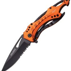 Couteau Pliant Tac Force Emergency A/O Lame Acier 3Cr13 Manche Aluminium Orange Linerlock TF705EM