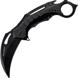Couteau Pliant Tac Force A/O Lame Inox Karambit Manche Aluminium Noir Linerlock TF705KBK