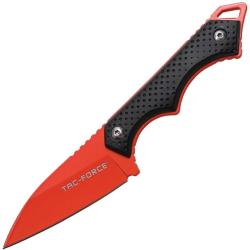 Couteau Fixe Tac Force Lame Acier 3Cr13MoV Tanto Invers&eacute; Manche Aluminium Noir &Eacute;tui ABS TFFIX112OR