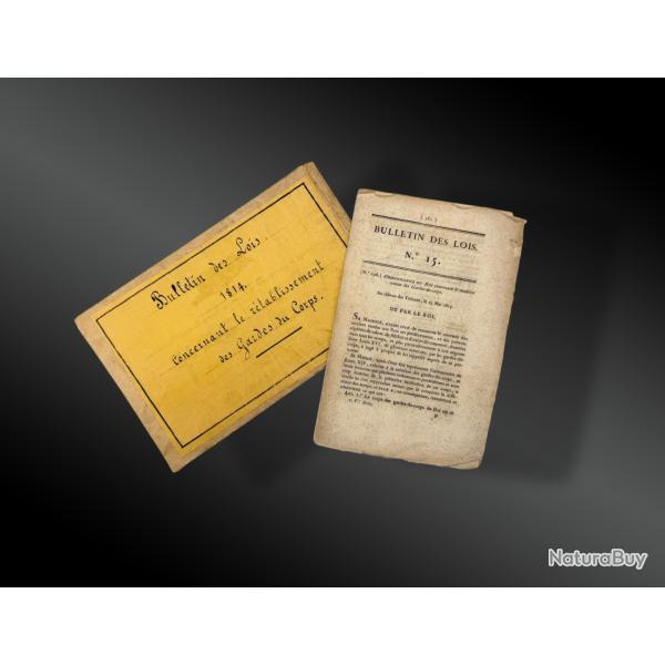 BULLETIN des LOIS N�15 - France - 1814