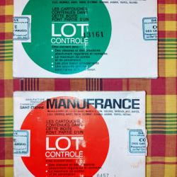 Lot 2 bo&icirc;tes Manufrance calibre 20