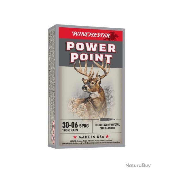 BALLES 30-06SPR SUPER X POWER POINT 180GR X20