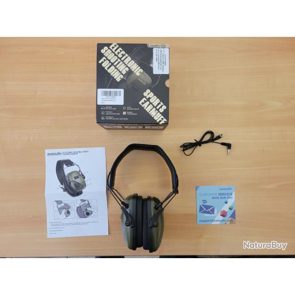 Casque anti-bruit �lectronique Awesafe - 1� sans prix de r�serve !!