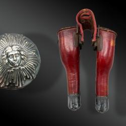 PAIRE de FONTES de GARDE du CORPS du ROI - France - &Eacute;poque Restauration
