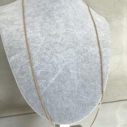 Longue chaine or 18 carats - 72 cm - collier maille jaseron
