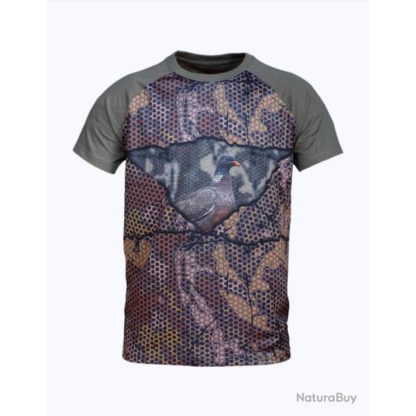 BENISPORT T-SHIRT FOREST PALOMBE TAILLE S
