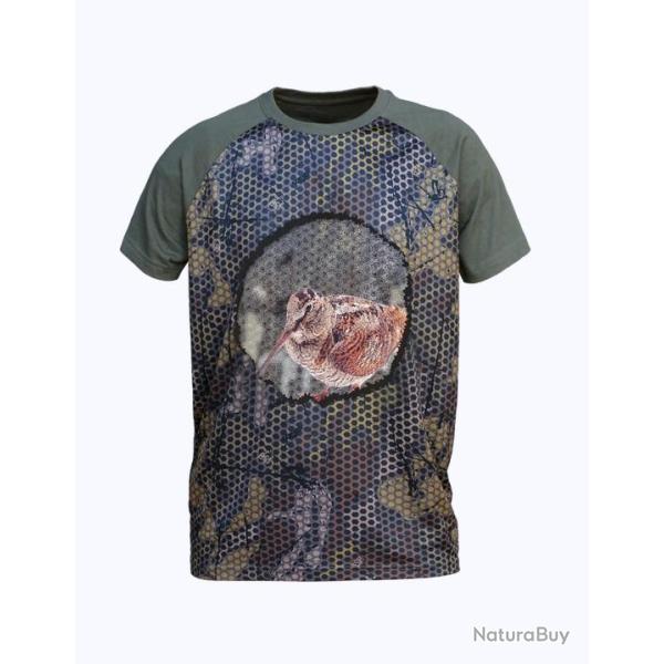 BENISPORT T-SHIRT FOREST PRINT 3D BECASSE S