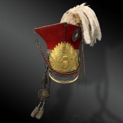 CHAPSKA (ou CZAPSKA) d'OFFICIER des LANCIERS de la GARDE ROYALE  Mod&egrave;le 1816 - France