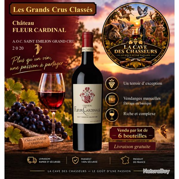 Ch�teau Fleur Cardinal 2020 1 caisse de 6 bouteilles de 75cl AOC Saint Emilion Grand Cru Class�