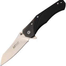 Couteau Pliant MTech Lame Acier 3Cr13 Sheepsfoot Manche G10 Noir Framelock MT1103GY