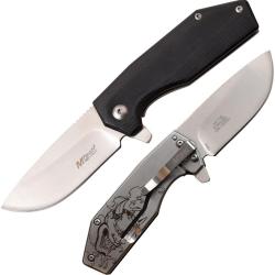 Couteau Pliant MTech Devil Lame Inox Manche G10 Noir Framelock MT1160SD
