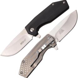 Couteau Pliant MTech American Flag Lame Inox Manche G10 Noir Framelock MT1160SF