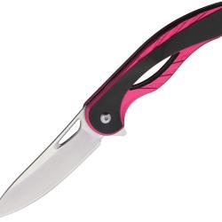 Couteau Pliant MTech Lame Acier 3Cr13 Drop Point Manche Aluminium Rose et Noir Linerlock MT2013PK