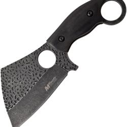 Couteau Fixe MTech Lame Acier 3Cr13 Manche Pakkawood Noir &Eacute;tui Nylon MT2086BK
