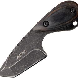 Couteau Fixe MTech Lame Acier 3Cr13 Tanto Manche Pakkawood Noir &Eacute;tui Nylon MT2090BK
