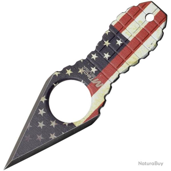 Couteau Fixe MTech Grenade Lame Acier 3Cr13 Spear Point Manche Inox �tui Plastique MT588F