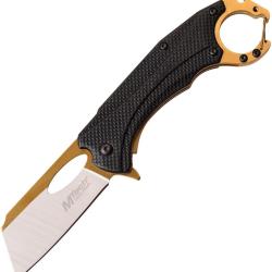 Couteau Pliant MTech A/O Lame Acier 3Cr13 Bicolore Manche Aluminium Noir Linerlock MTA1028BK