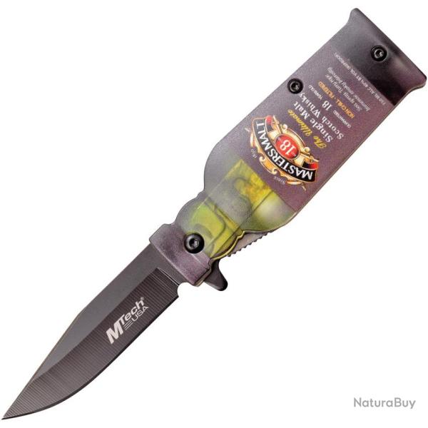 Couteau Pliant MTech Mastermalt A/O Lame Acier 3Cr13 Drop Point Manche ABS Linerlock MTA1190M