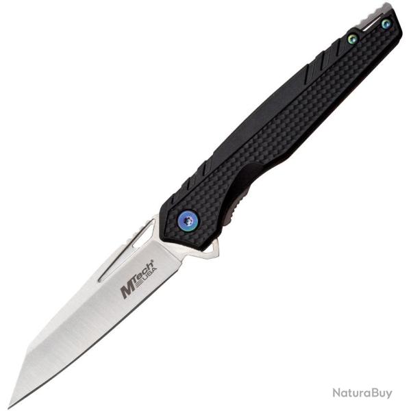 Couteau Pliant MTech A/O Lame Acier 3Cr13 Tanto Invers� Manche Nylon Noir Linerlock MTA1194BRD