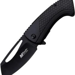 Couteau Pliant MTech A/O Lame Acier 3Cr13 Wharncliffe Manche Aluminium Noir Linerlock MTA1197BK