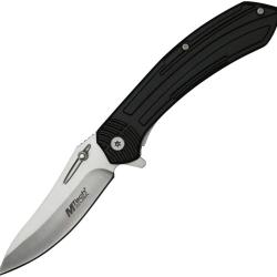 Couteau Pliant MTech A/O Lame Acier 3Cr13 Satin&eacute;e Manche Aluminium Noir Linerlock MTA1201BK