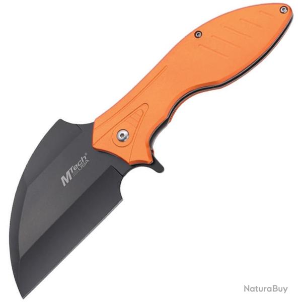 Couteau Pliant MTech A/O Lame Acier 3Cr13MoV Sheepsfoot Manche Aluminium Orange Linerlock MTA2007OR