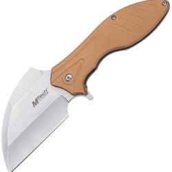 Couteau Pliant MTech A/O Lame Acier 3Cr13MoV Sheepsfoot Manche Aluminium Tan Linerlock MTA2007TN