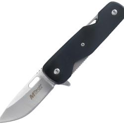 Couteau Pliant MTech A/O Lame Acier 3Cr13MoV Manche Bois Noir Linerlock MTA2008SB