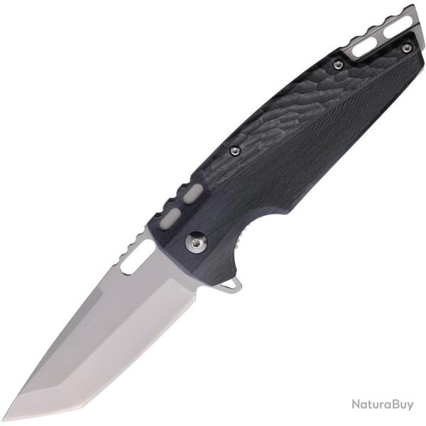 Couteau Pliant MTech A/O Lame Acier 3Cr13 Tanto Manche Inox Noir Linerlock MTA2009BK