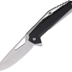 Couteau Pliant MTech A/O Lame Acier 3Cr13 Drop Point Manche Nylon Noir Linerlock MTA2011BK