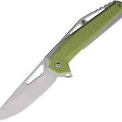 Couteau Pliant MTech A/O Lame Acier 3Cr13 Drop Point Manche Nylon Vert Linerlock MTA2011GN