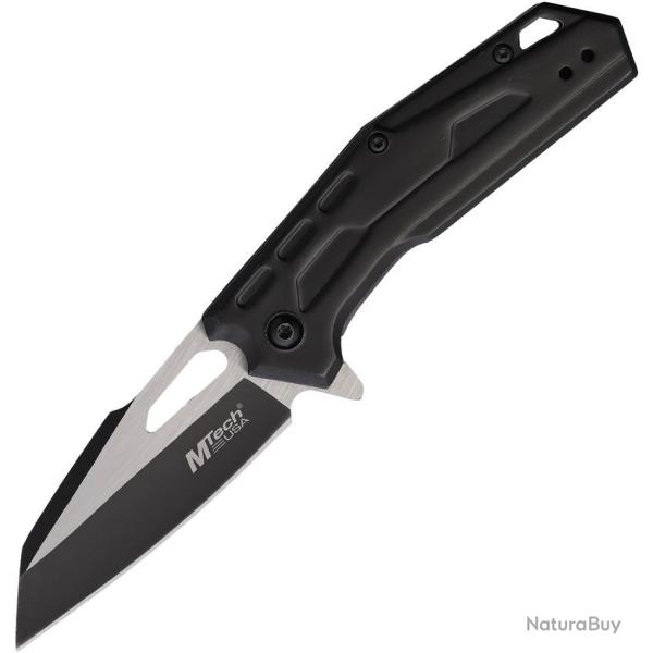 Couteau Pliant MTech A/O Lame Acier 3Cr13 TiNi Drop Point Manche Aluminium Noir Linerlock MTA2016BK