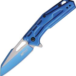 Couteau Pliant MTech A/O Lame Acier 3Cr13 TiNi 7,32 cm Manche Aluminium Bleu Linerlock MTA2016BL