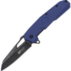 Couteau Pliant MTech A/O Lame Acier 3Cr13MoV Drop Point Manche Nylon Bleu Linerlock MTA2022BL