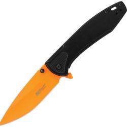 Couteau Pliant MTech A/O Lame Acier 3Cr13MoV 8,89 cm Orange Manche Inox Noir MTA2024OR
