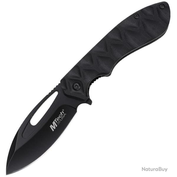 Couteau Pliant MTech A/O Lame Acier 3Cr13MoV Manche G10 Noir Linerlock MTA2028BK