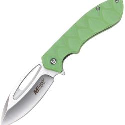 Couteau Pliant MTech A/O Lame Acier 3Cr13MoV Manche G10 Vert Linerlock MTA2028GN