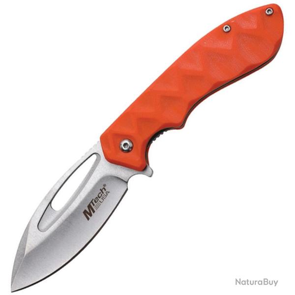 Couteau Pliant MTech A/O Lame Acier 3Cr13MoV Manche G10 Orange Linerlock MTA2028OR