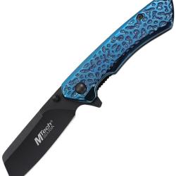 Couteau Pliant MTech A/O Lame Acier 3Cr13MoV Sheepsfoot Manche Aluminium Bleu Linerlock MTA2029BL