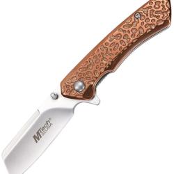 Couteau Pliant MTech A/O Lame Acier 3Cr13MoV Sheepsfoot Manche Aluminium Bronze Linerlock MTA2029BZ